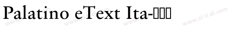 Palatino eText Ita字体转换 Palatino eText Ita字体转换
